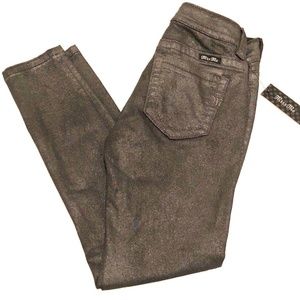 BRAND NEW!!! Grey Metallic Miss Me Jeans Size 25